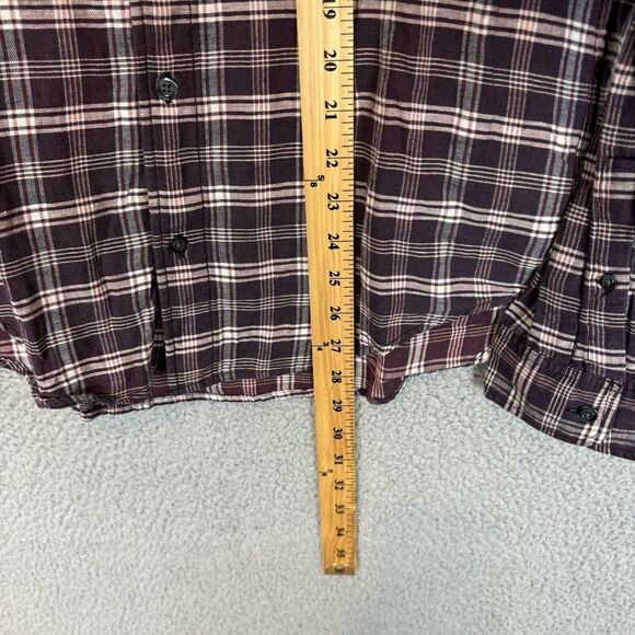 Outerknown Shirt Mens‎ Medium Purple Long Sleeve Button Up Organic Cotton Blend - Picture 5 of 7